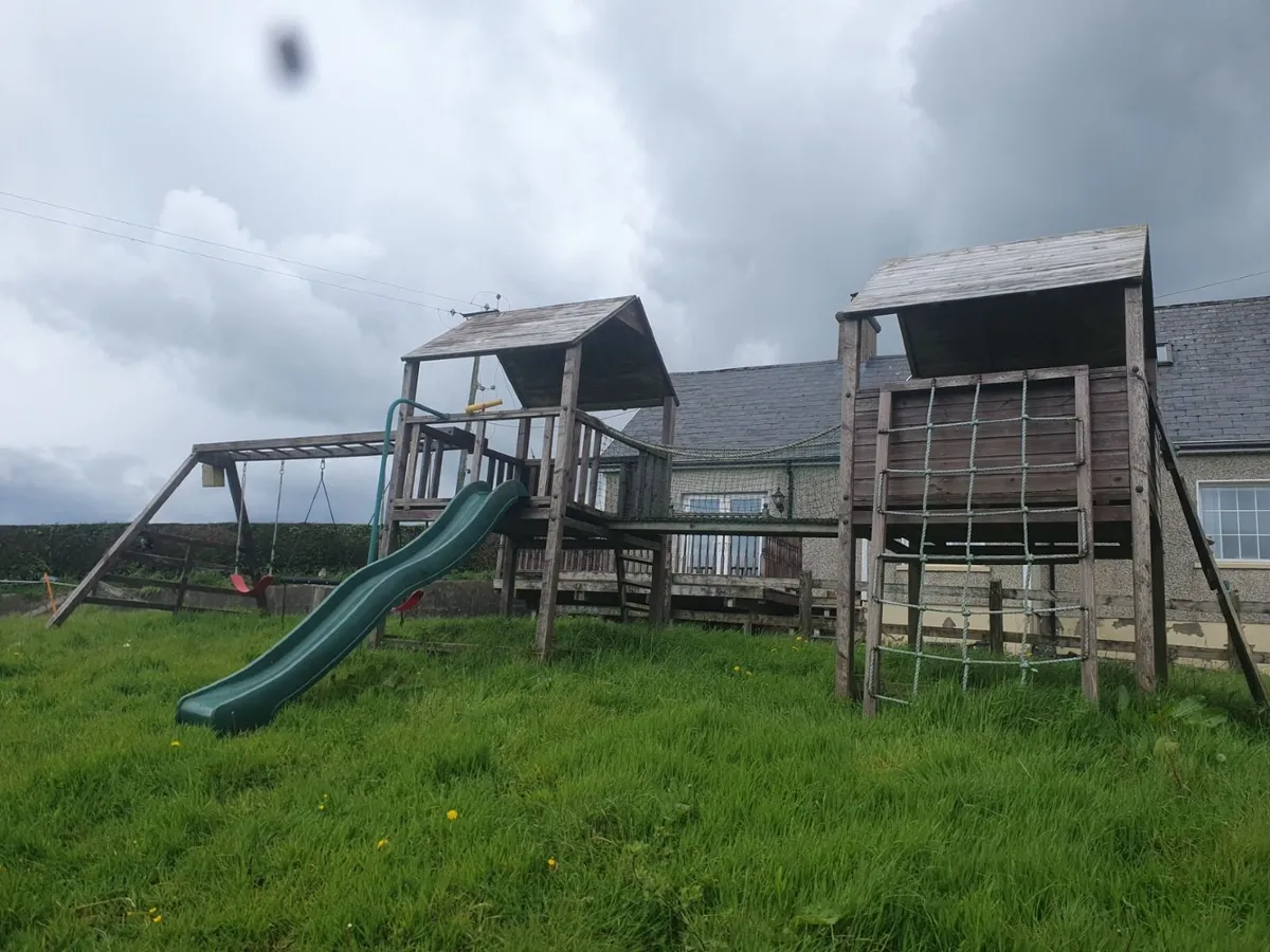 Large Twin Tower Outdoor Climbing Frame - Image 1