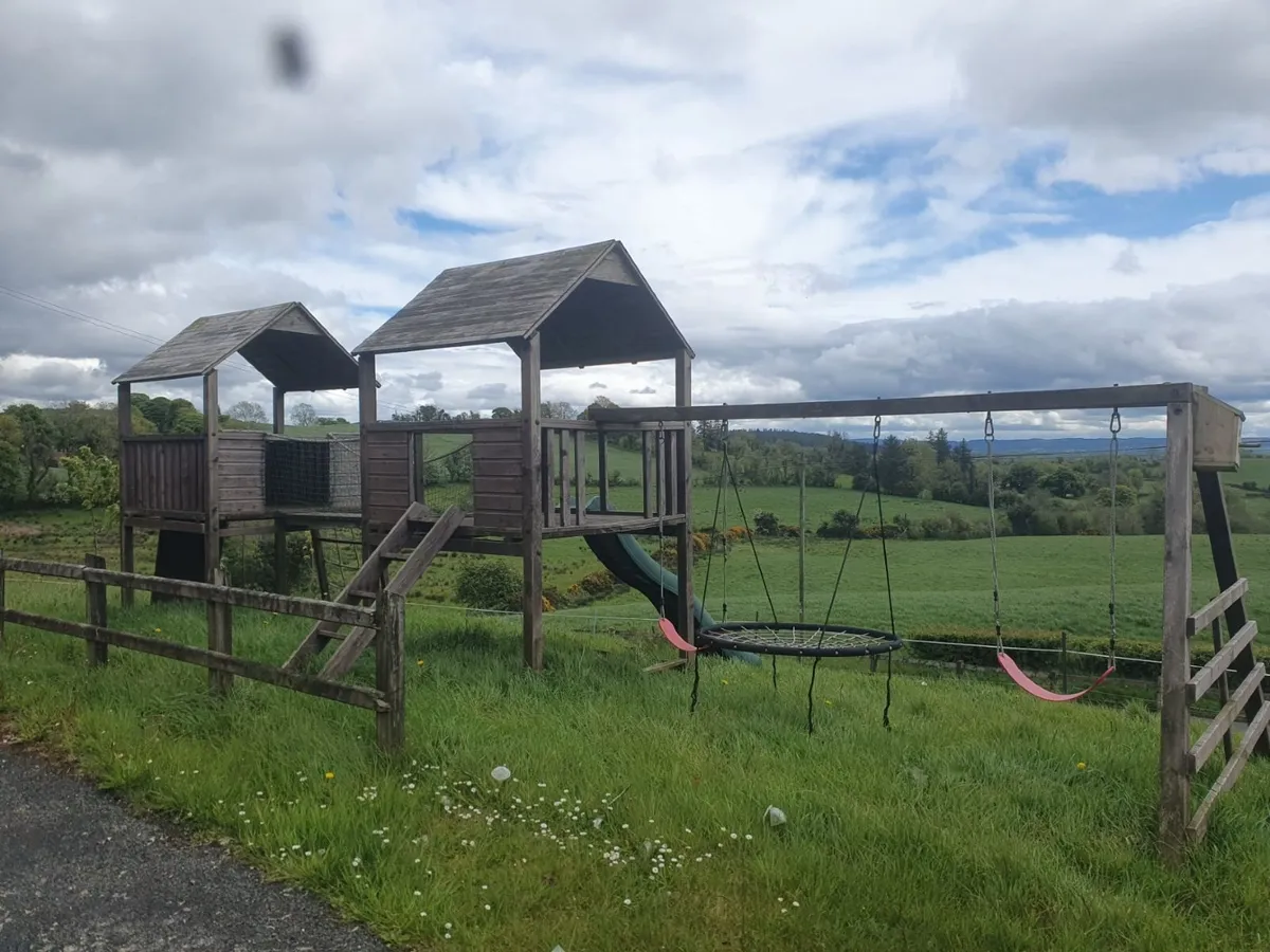 Large Twin Tower Outdoor Climbing Frame - Image 3