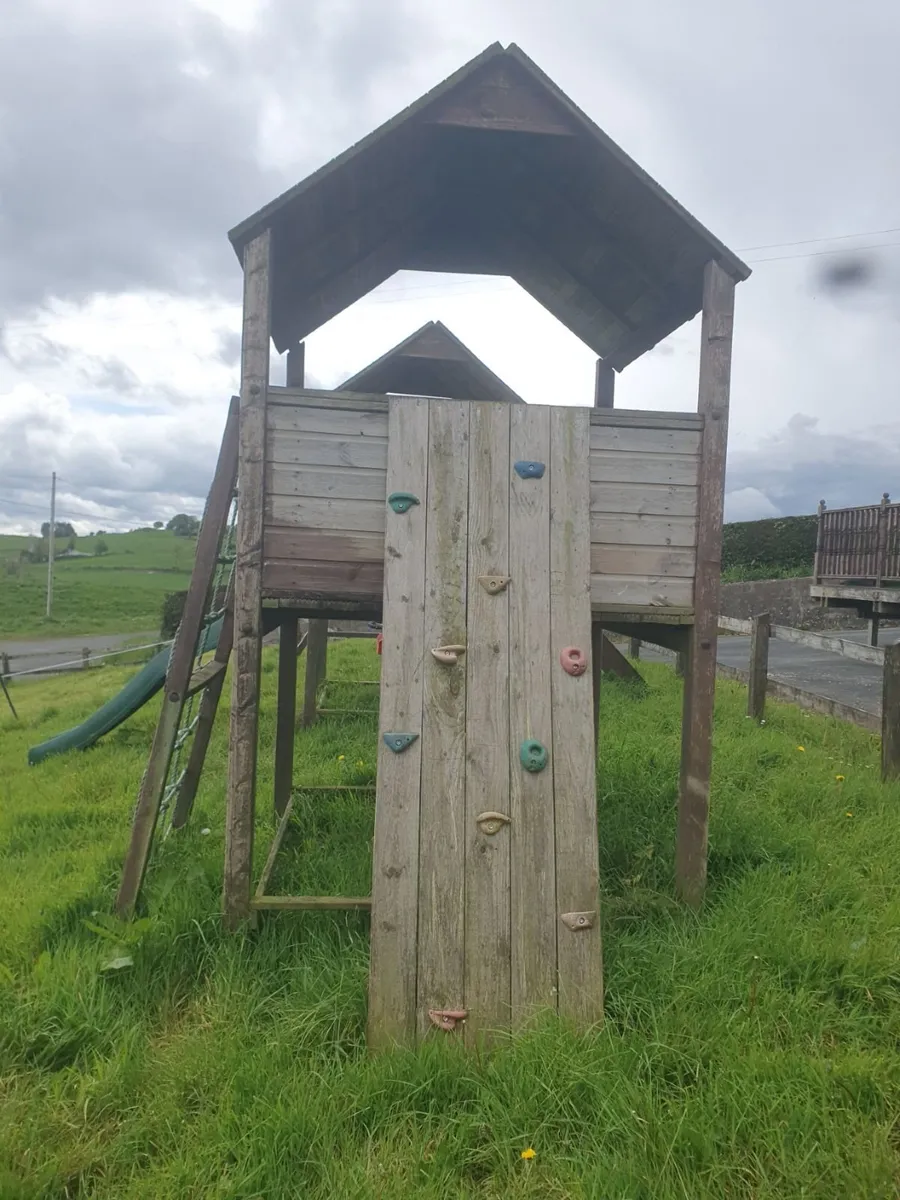 Large Twin Tower Outdoor Climbing Frame - Image 4