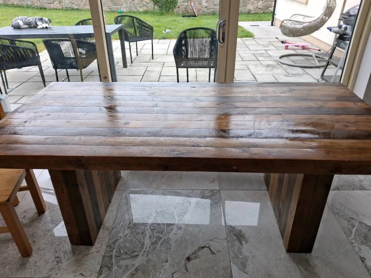 Kitchen table and bench - Image 2
