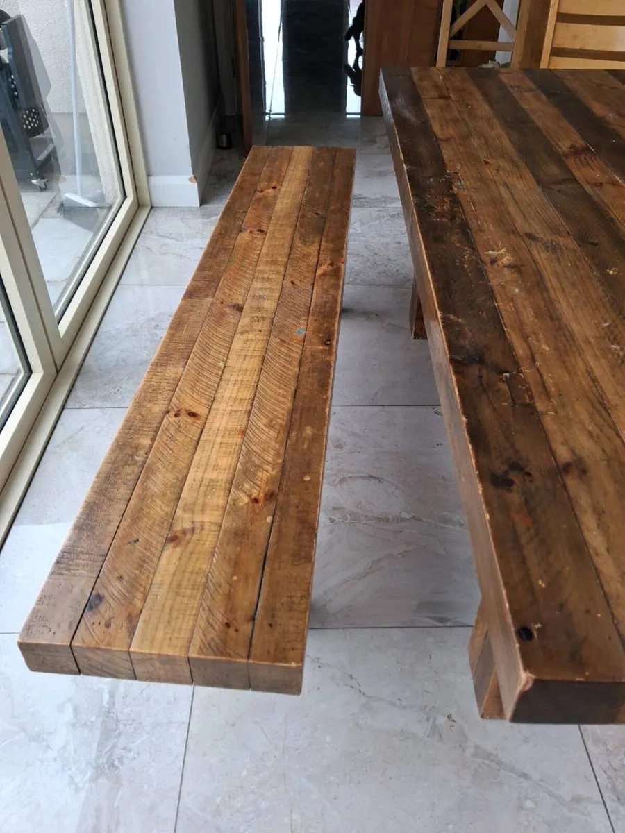 Kitchen table and bench - Image 3