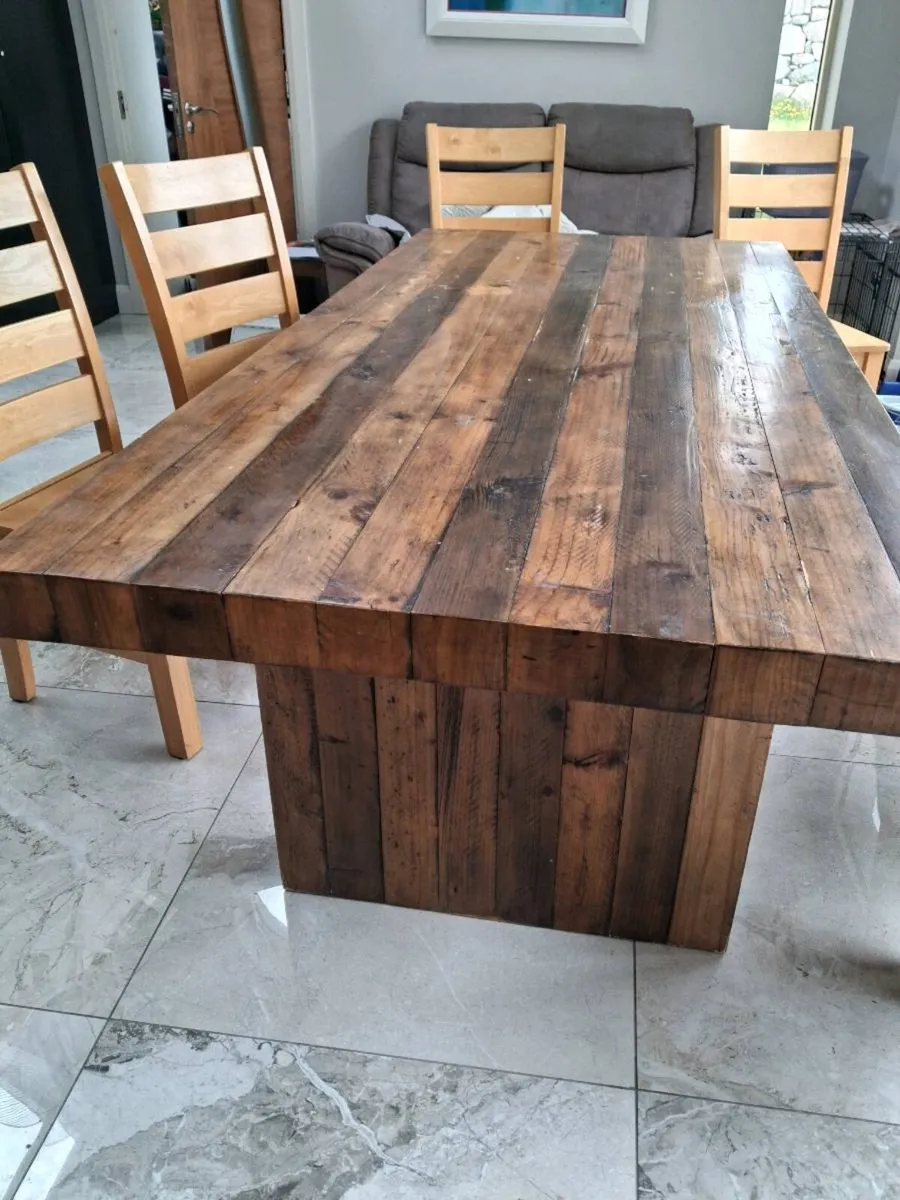 Kitchen table and bench - Image 4
