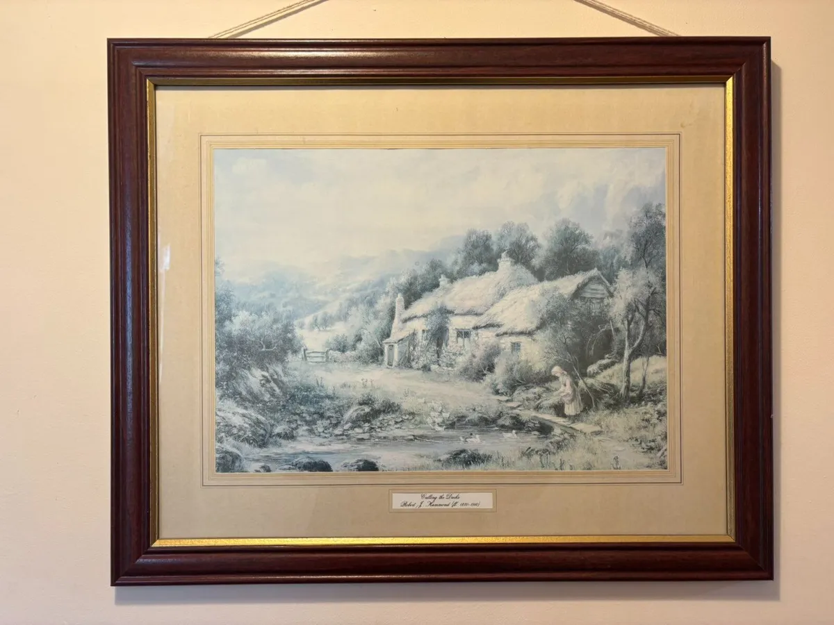 Large Framed Countryside Cottage Print - Image 3