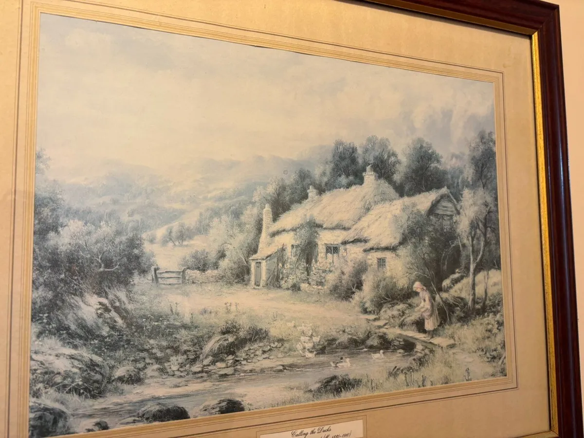 Large Framed Countryside Cottage Print - Image 4