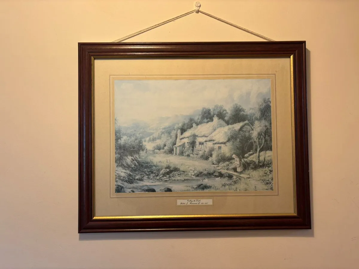 Large Framed Countryside Cottage Print - Image 2