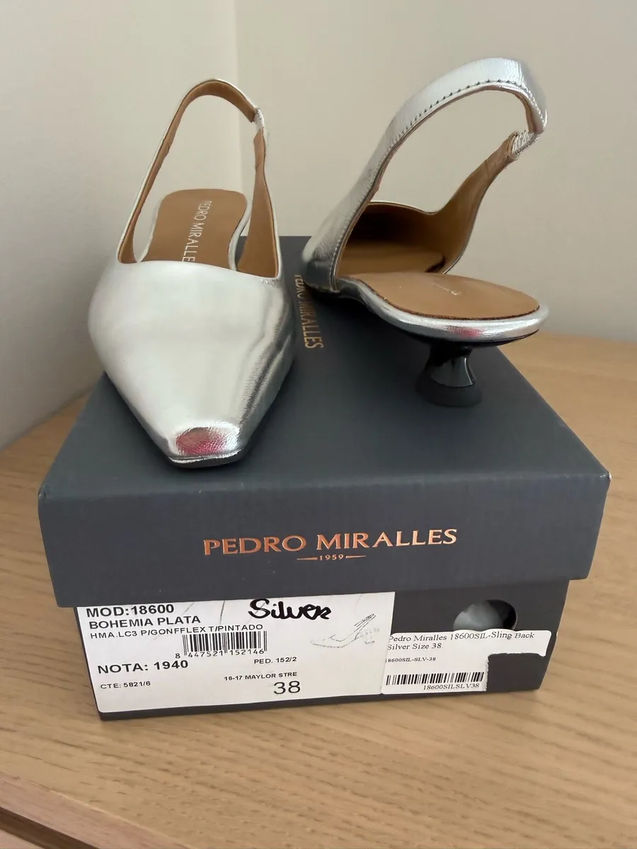 Silver Pedro Miralles shoes - Image 2
