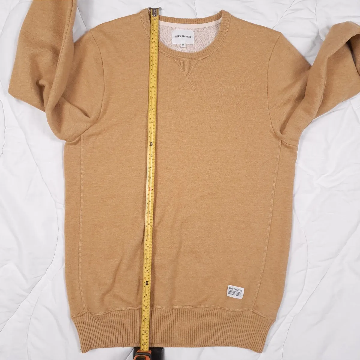 Norse Project Mustard Yellow Wool Sweatshirt M - Image 4