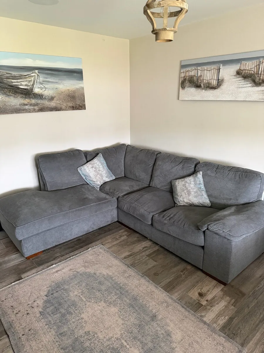 L Shaped couch and two seater - Image 1