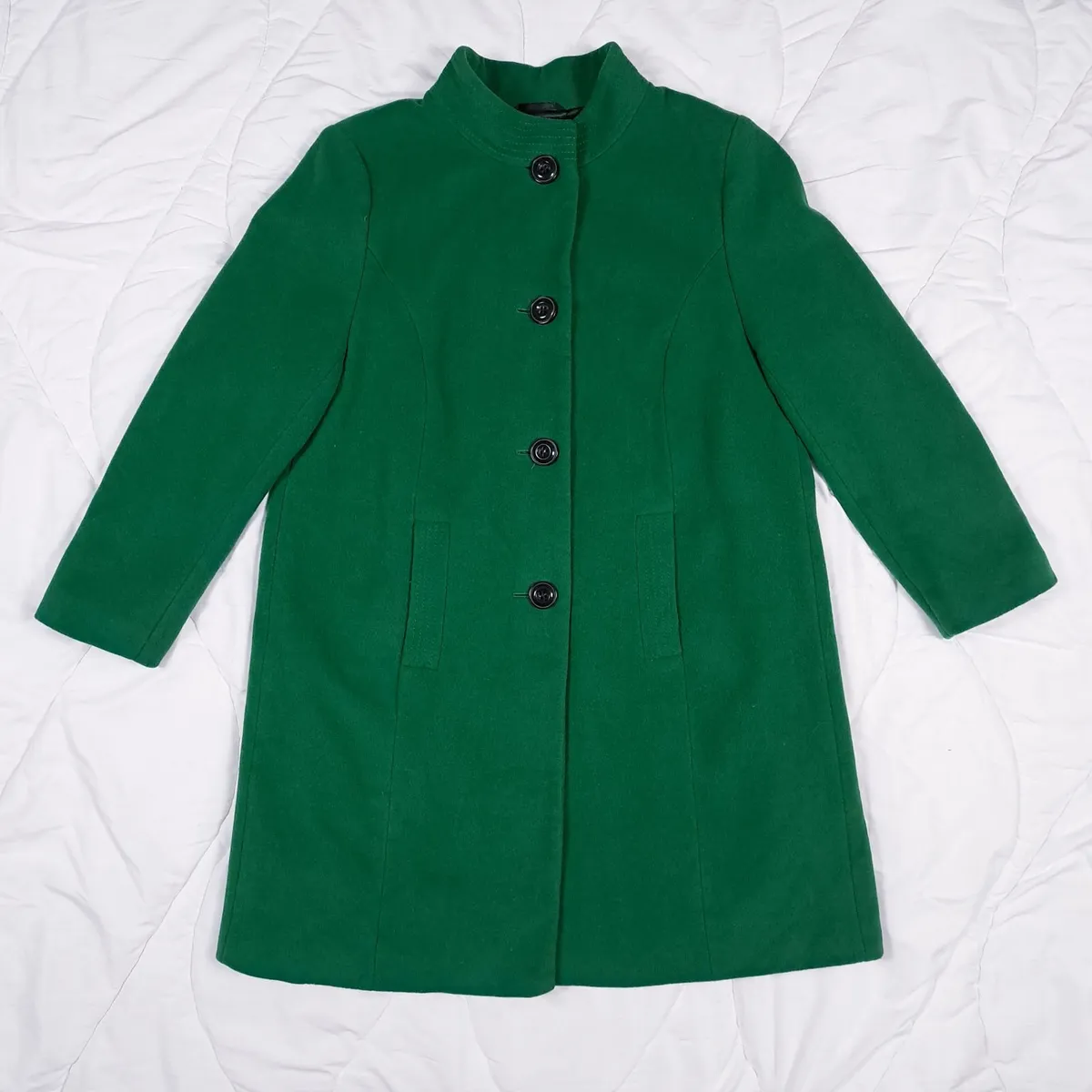 Precis Emerald Green Wool Cashmere Coat 16UK/44EU - Image 3