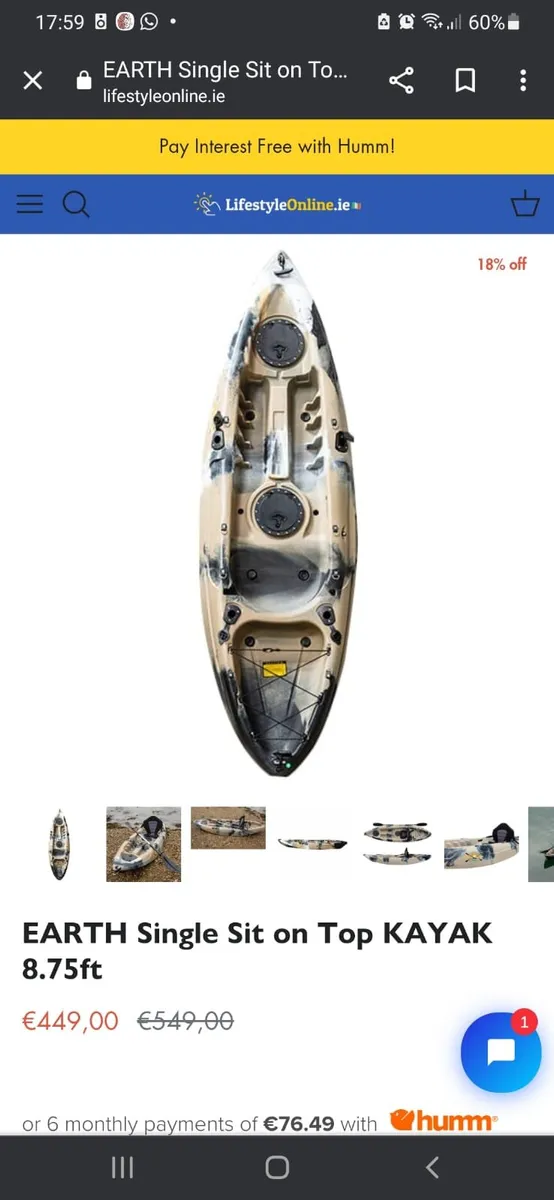 Huge selection of single and family kayaks - Image 2