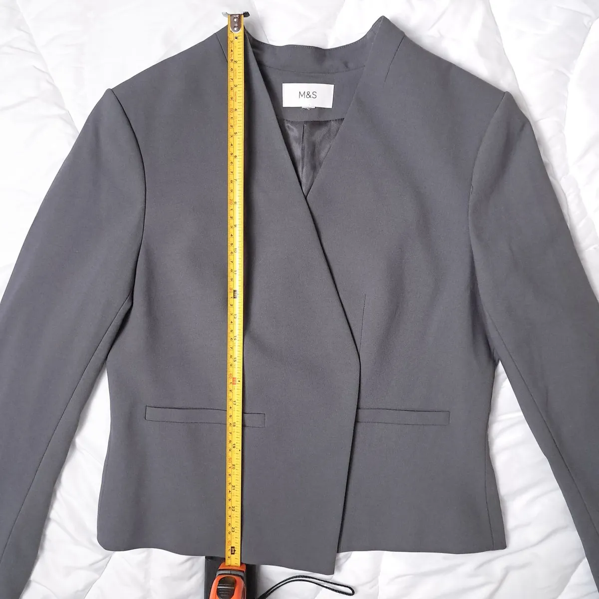 Marks & Spencer Grey Open Front Blazer 14UK/42EU - Image 4