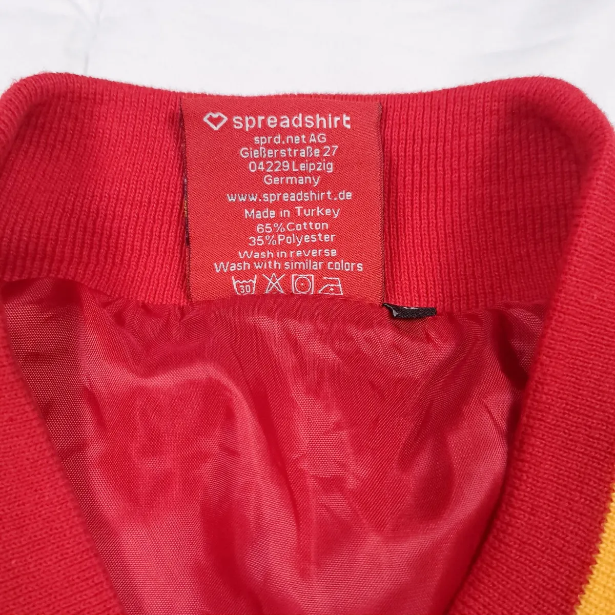 Cheez It Red Yellow Varsity Bomber Jacket M - Image 4