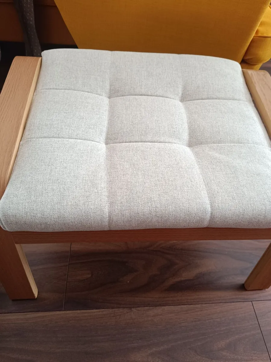 Barely Used IKEA POANG Armchair with Footstool in - Image 2