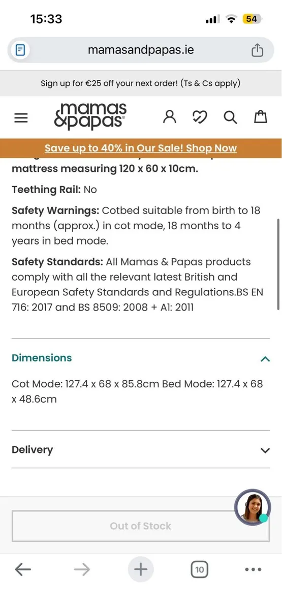 Child’s cot/bed - Image 2