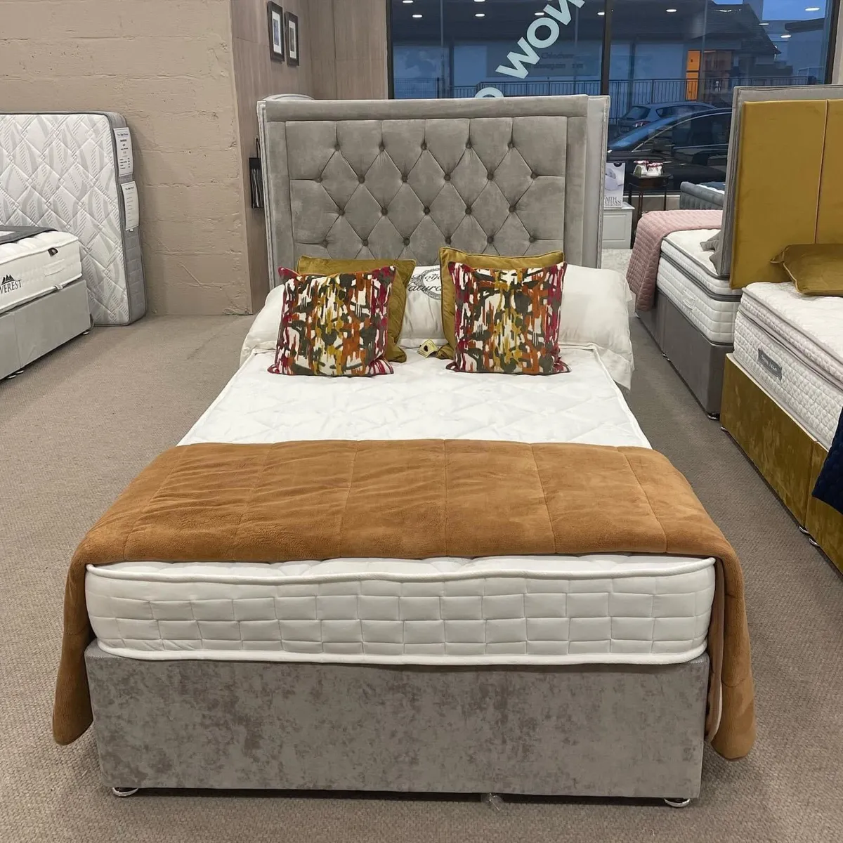 Hilton Double & King Size Bed Frame With Drawers - Image 1