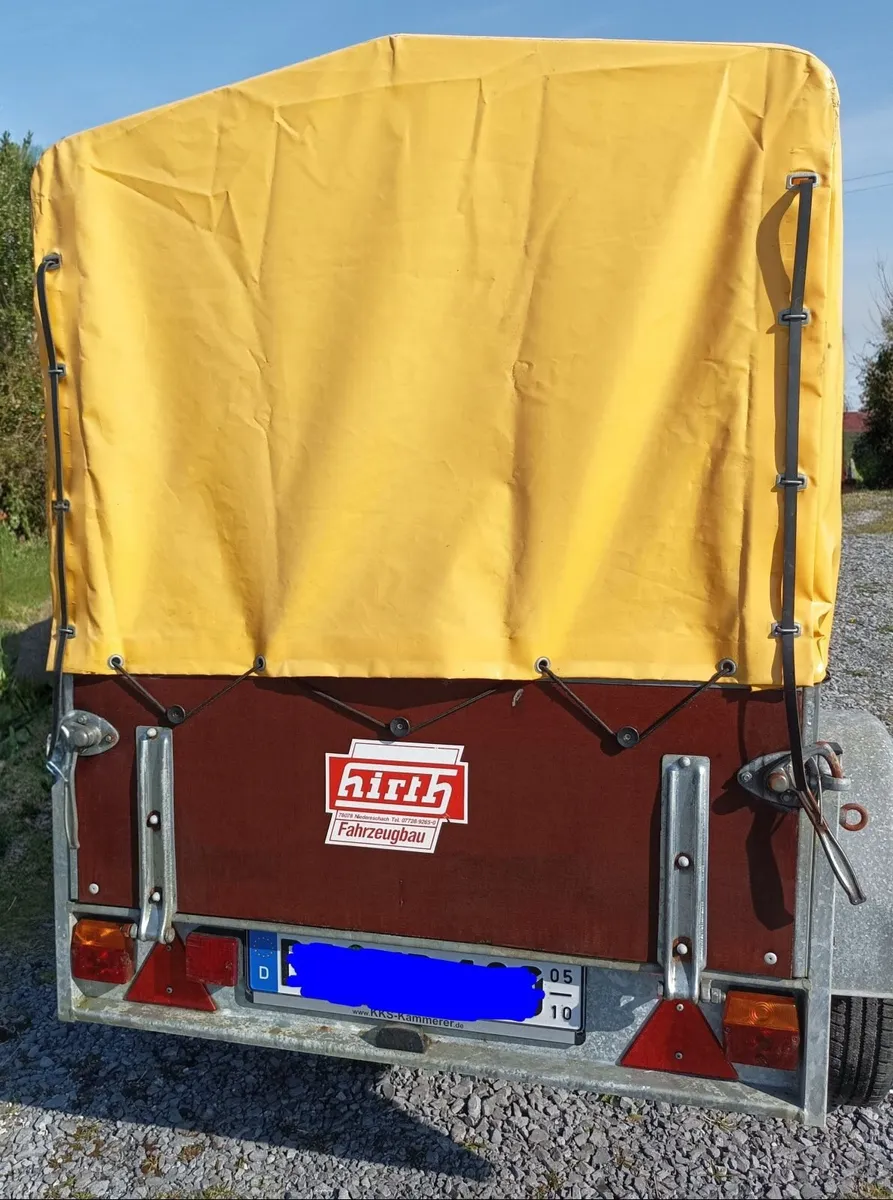 Single axle trailer with high frame tarp cover - Image 1