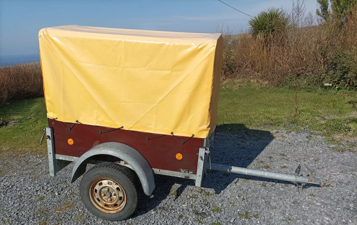 Single axle trailer with high frame tarp cover - Image 3