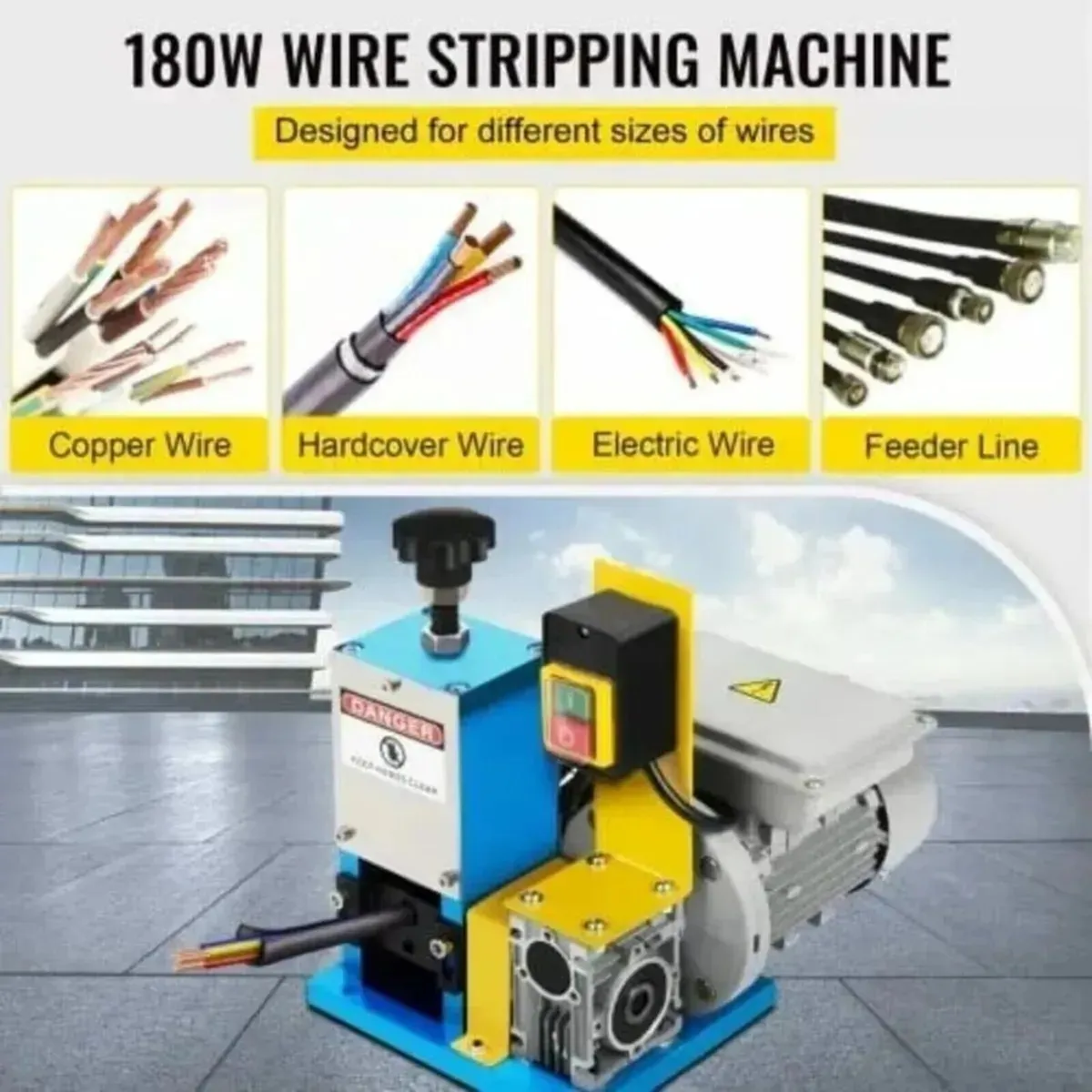 Electric Scrap Cable Wire Stripping Machine Tool - Image 2