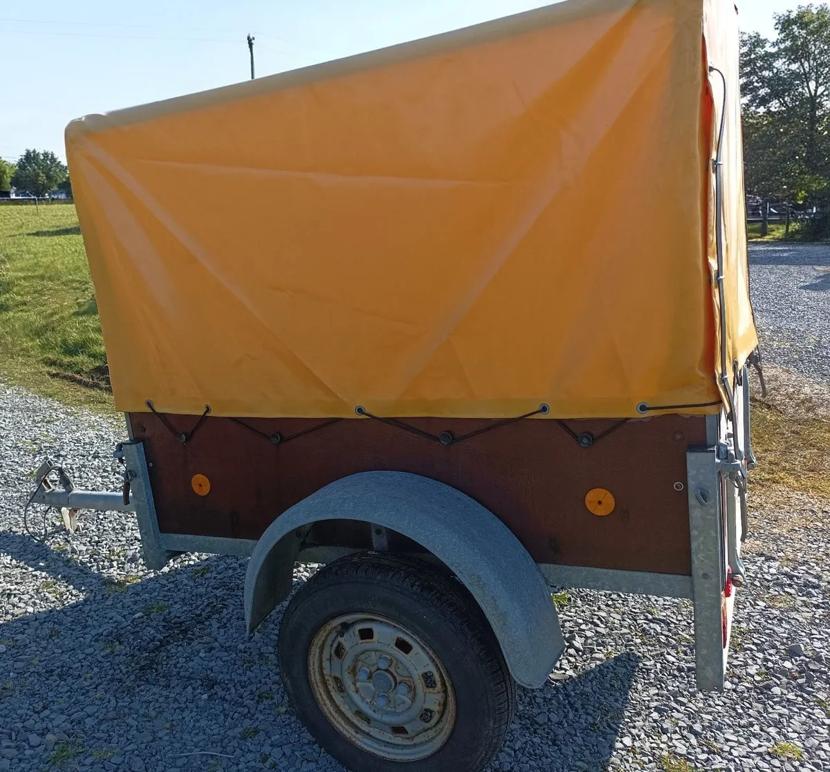Single axle trailer with high frame tarp cover - Image 4