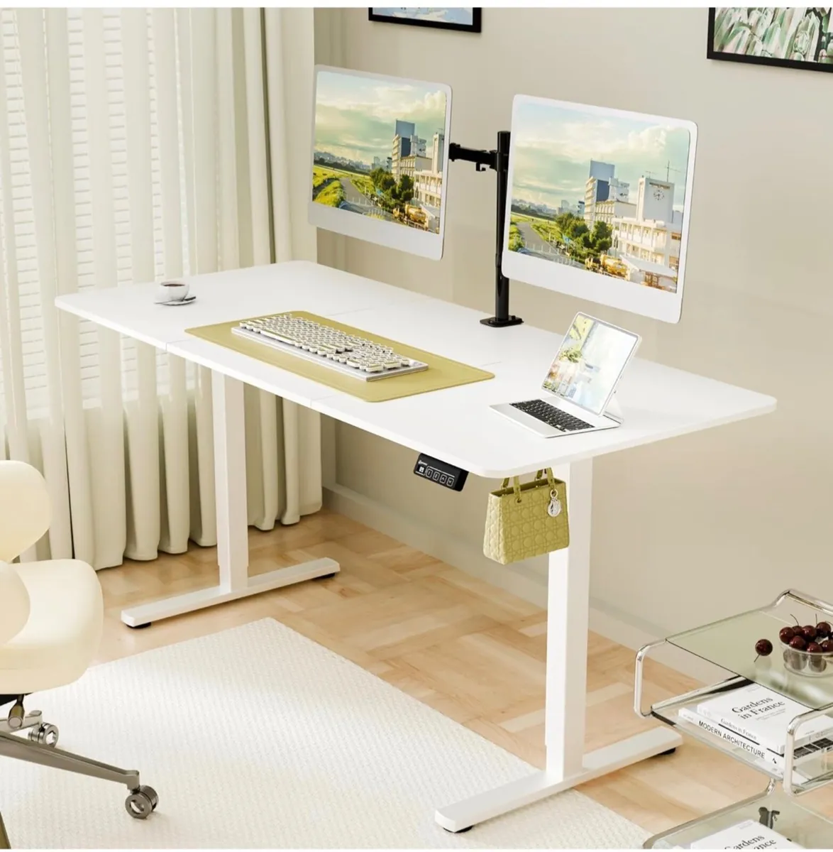 Electric Standing Desk 160x70cm, Height Adjustable - Image 1