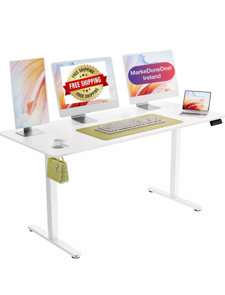 Electric Standing Desk 160x70cm, Height Adjustable - Image 1