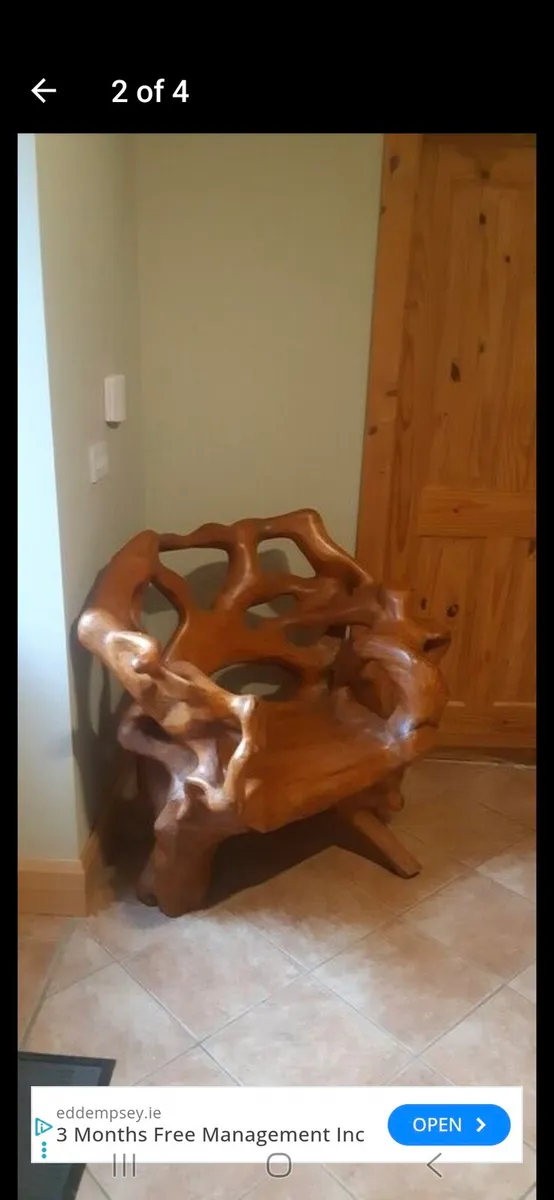 Root chair & coffee table - Image 2