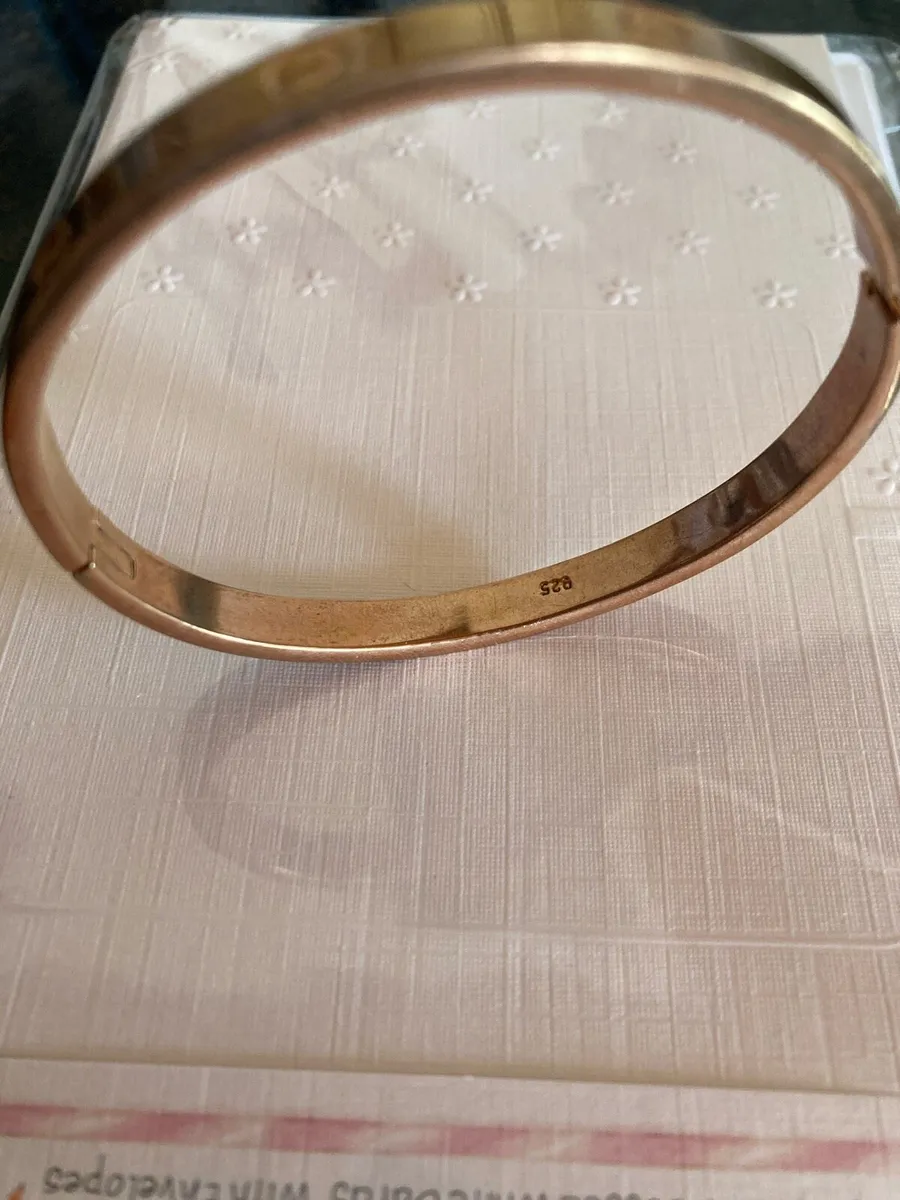 Sterling Silver gold plated bangle - Image 3
