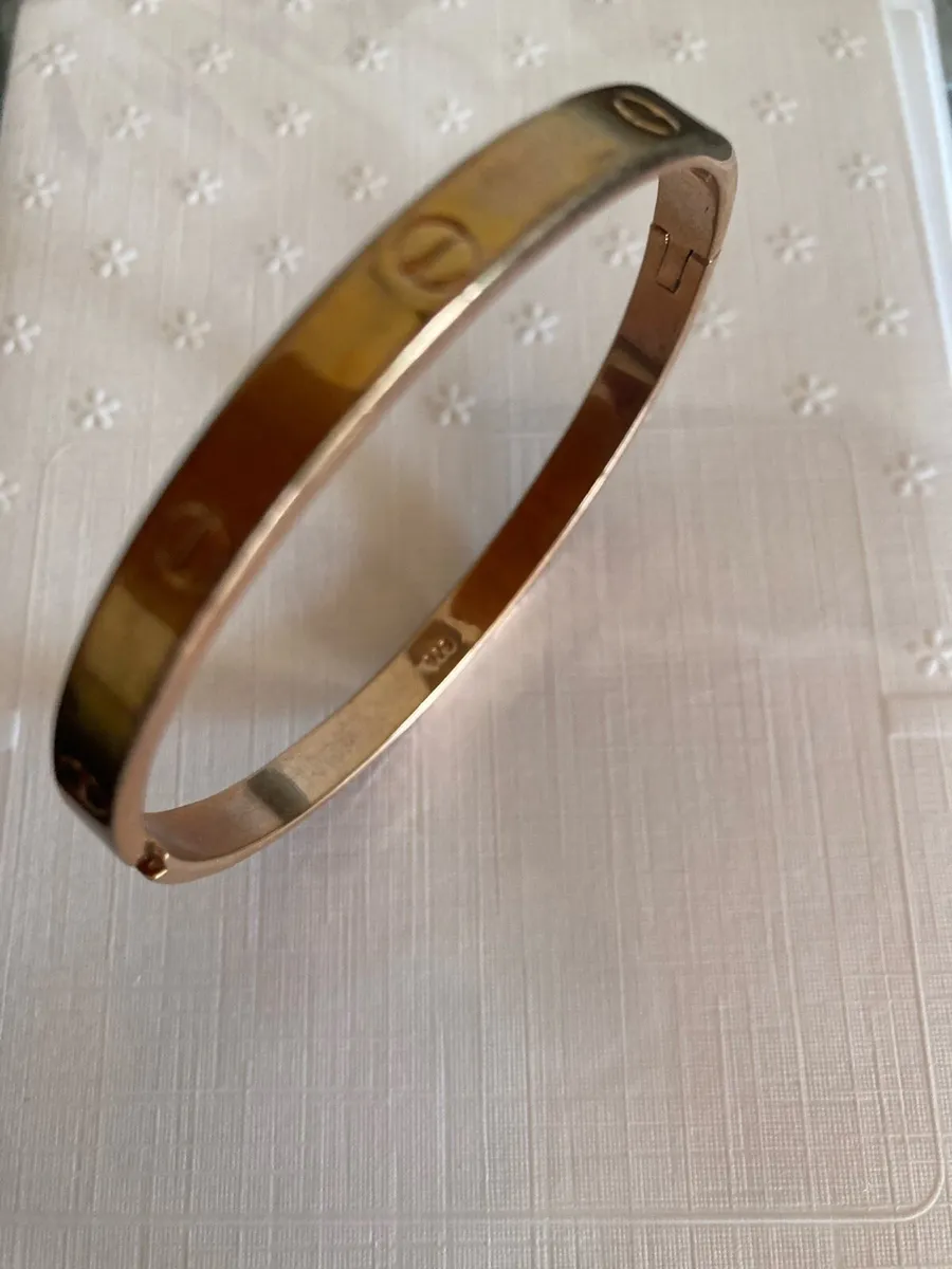 Sterling Silver gold plated bangle - Image 1