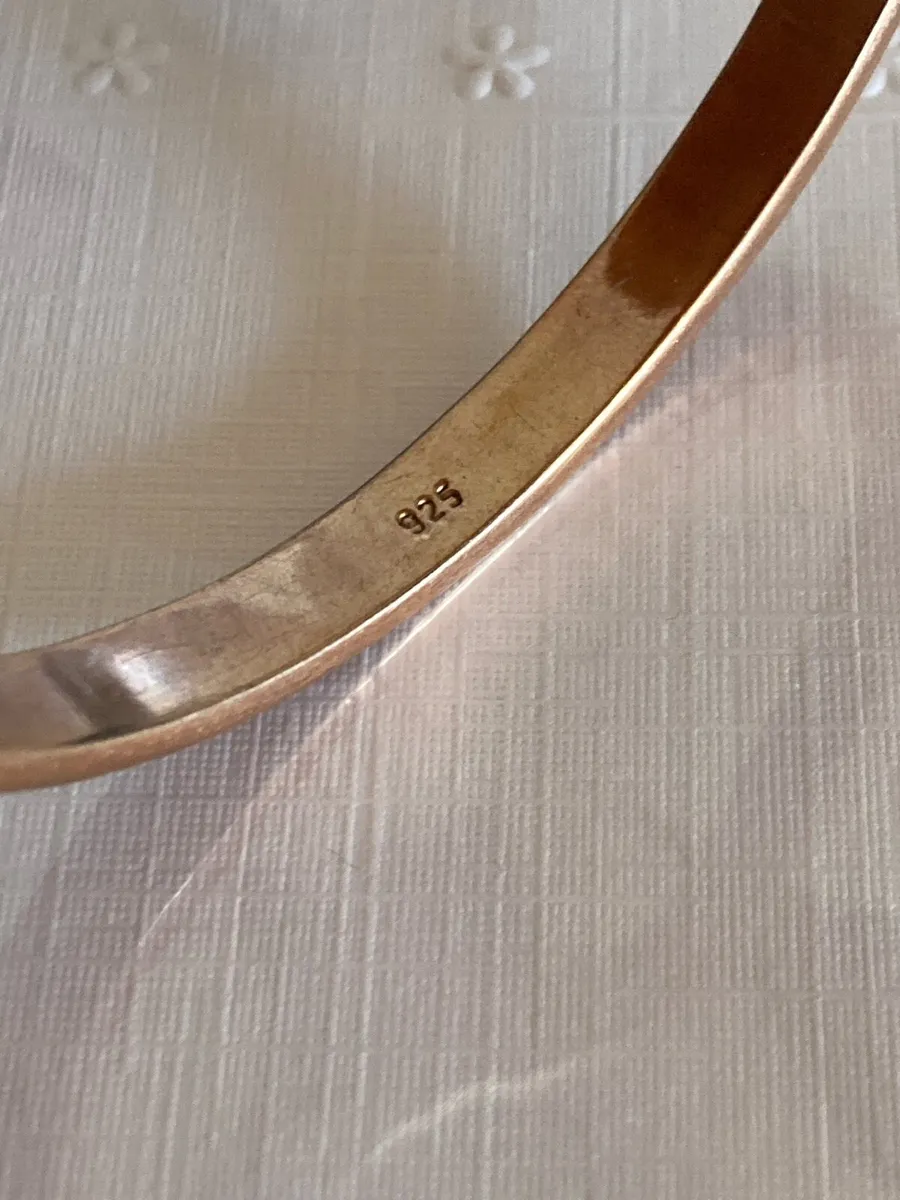Sterling Silver gold plated bangle - Image 4