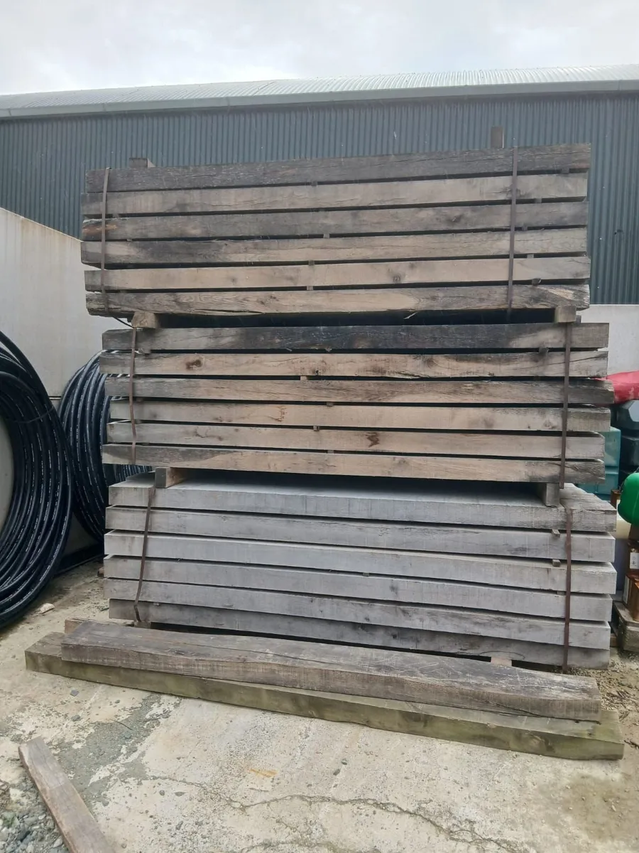 Oak railway sleepers