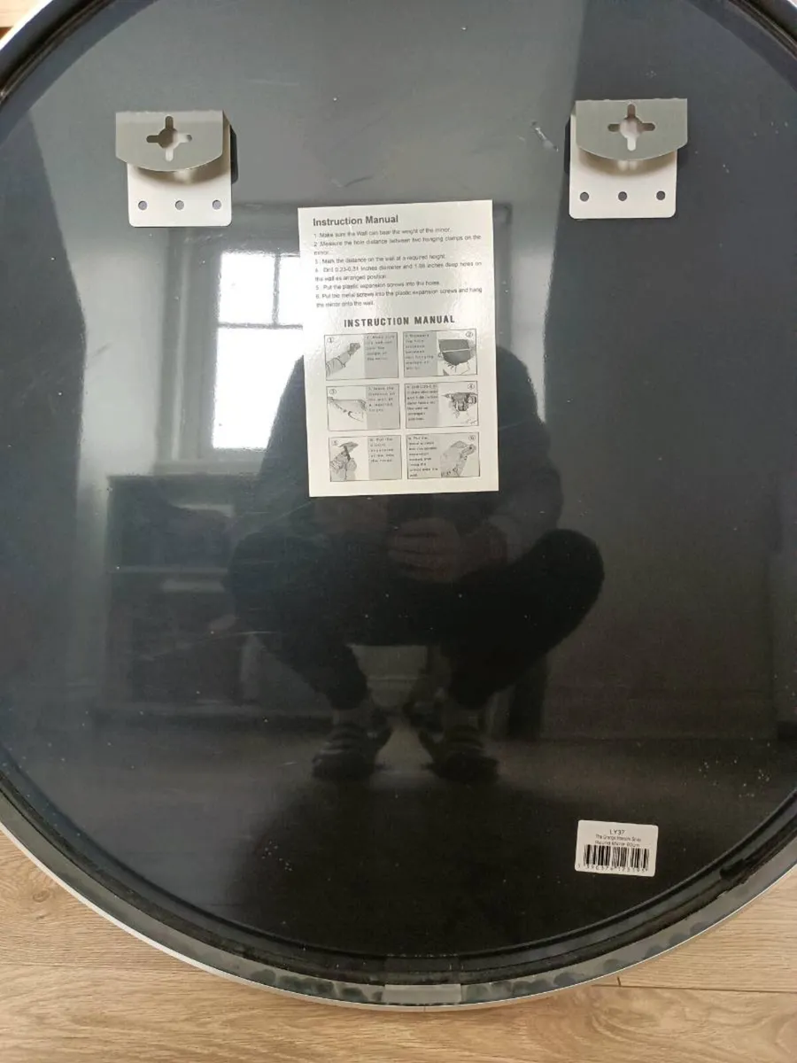 Silver rounded mirror - Image 2