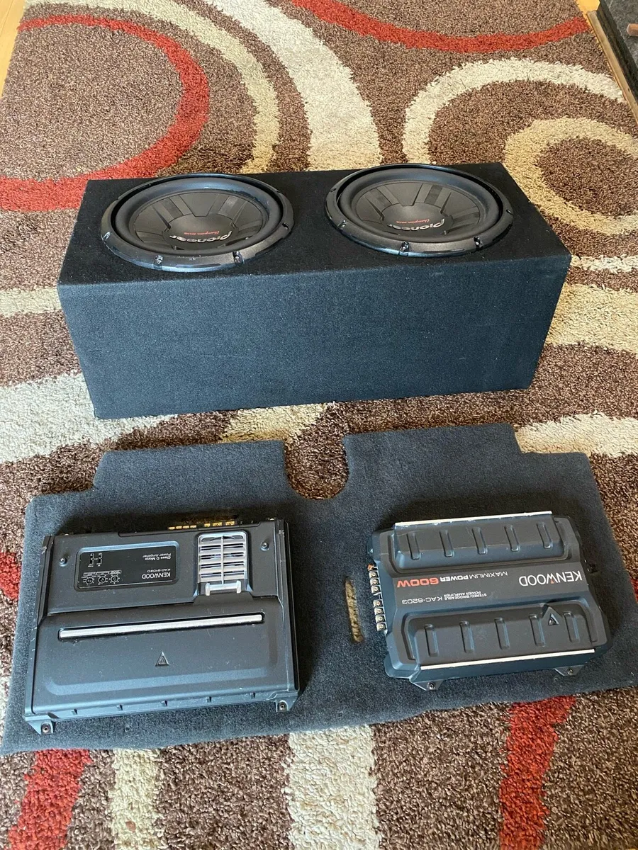Dual Pioneer Subwoofers with amps - Image 2