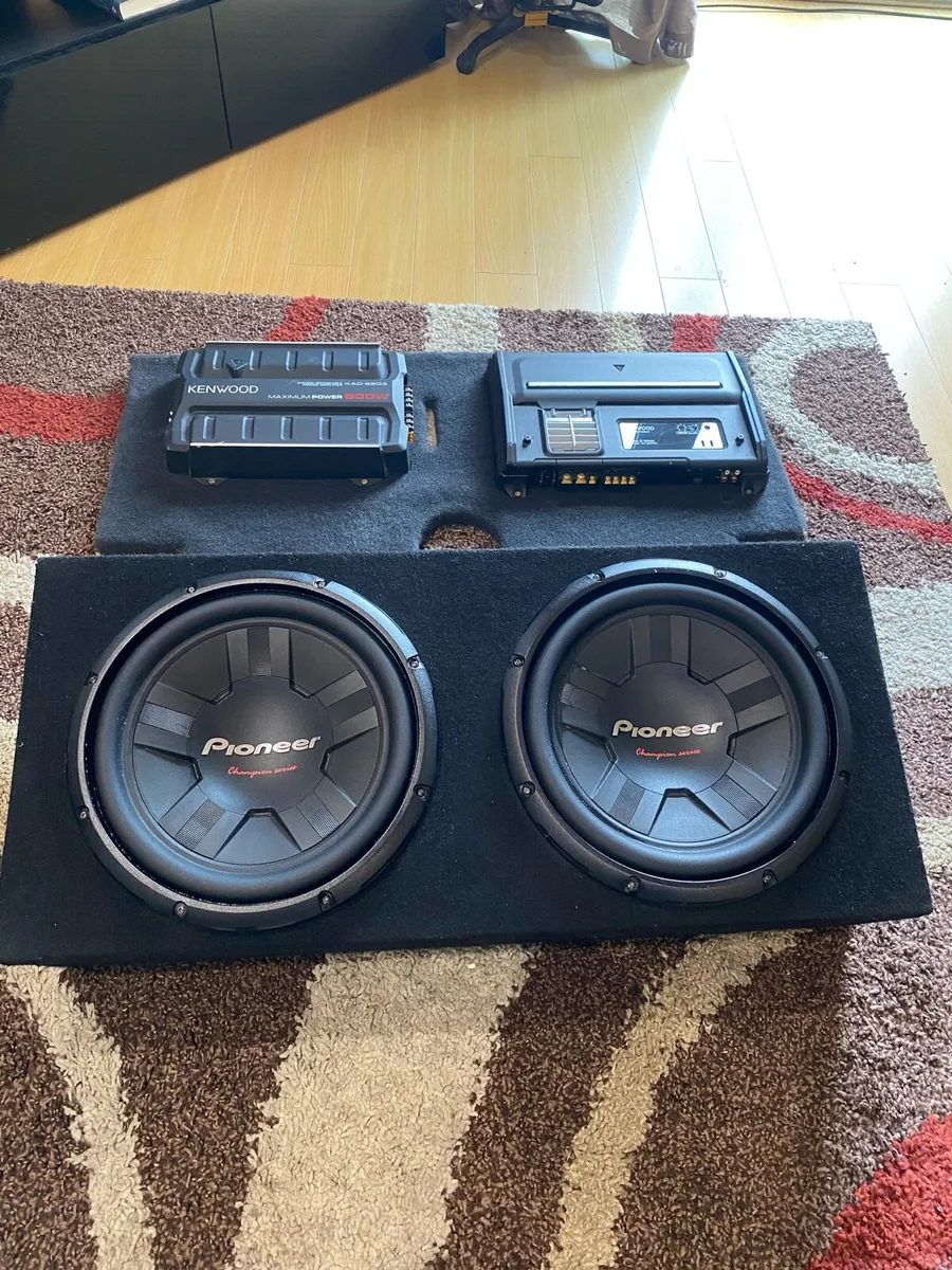 Dual Pioneer Subwoofers with amps - Image 3