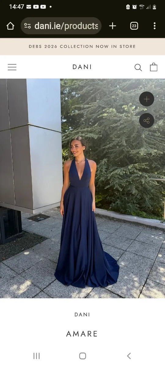 Dress navy Halter neck