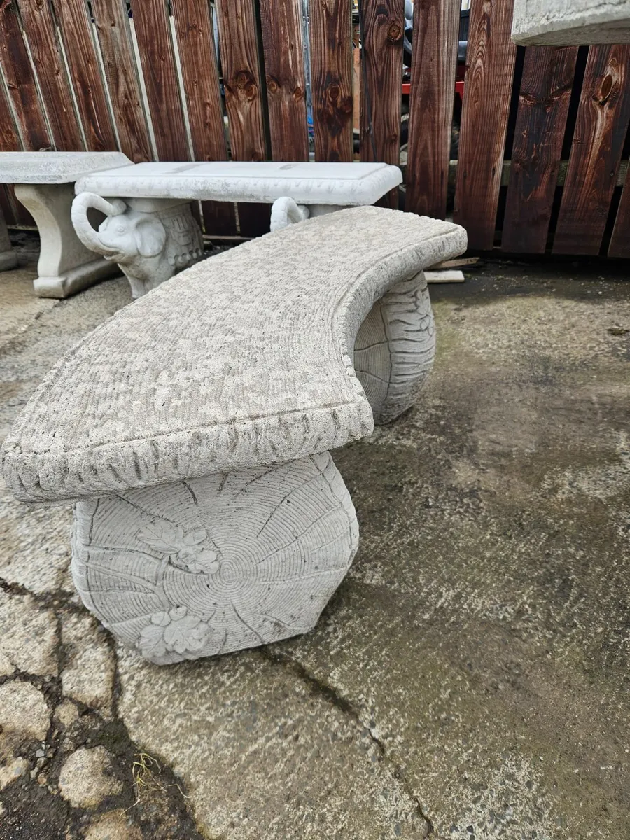 Concrete Garden Table with Bench Seats - Image 1