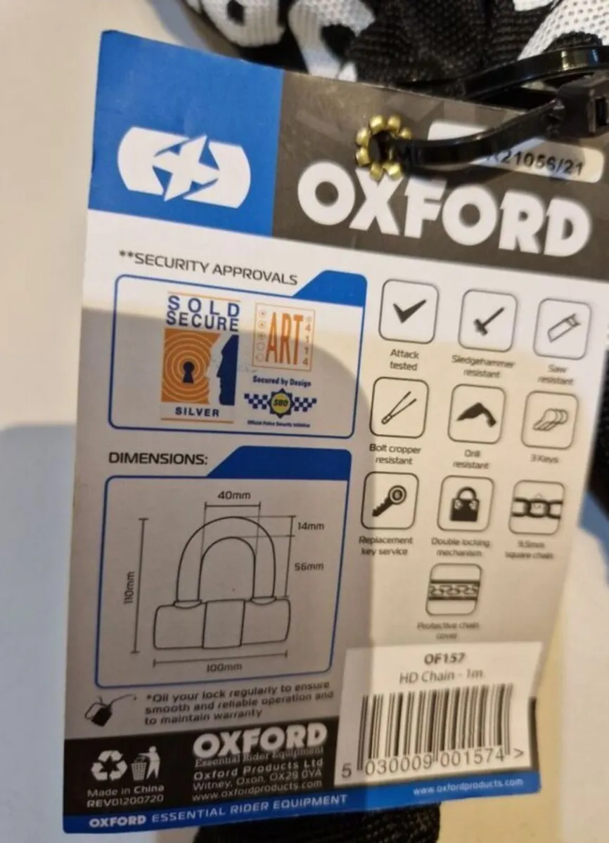 Oxford 1m chain lock - Image 3