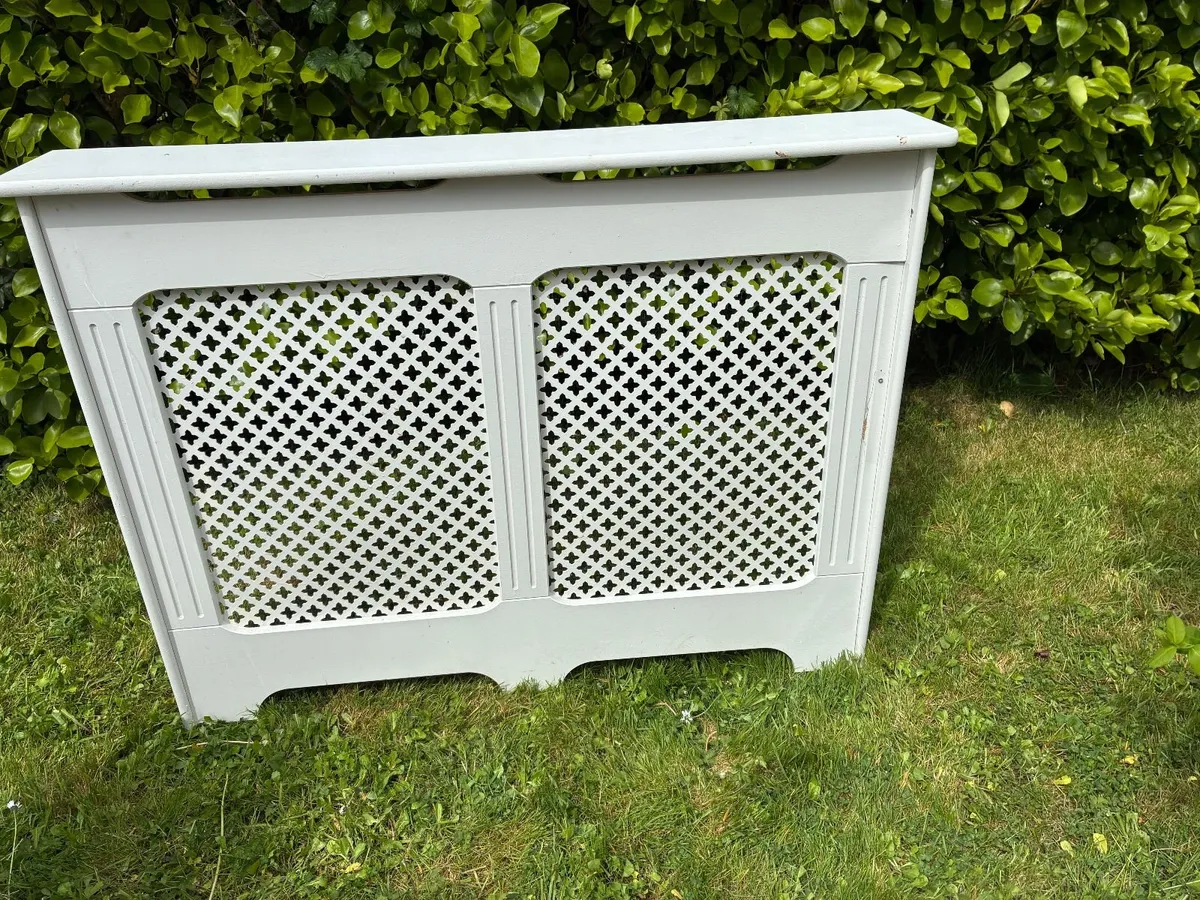2x White Wooden Radiator Covers - Image 2