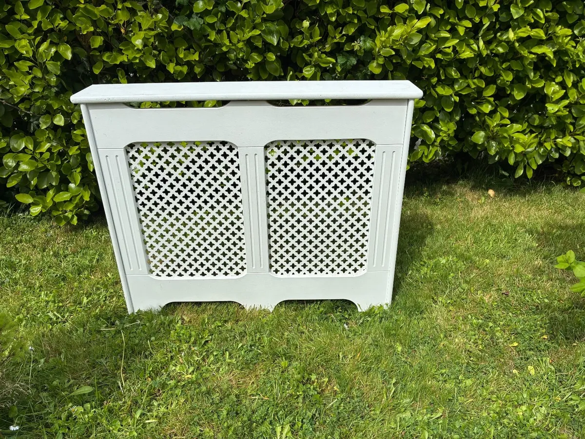 2x White Wooden Radiator Covers - Image 4