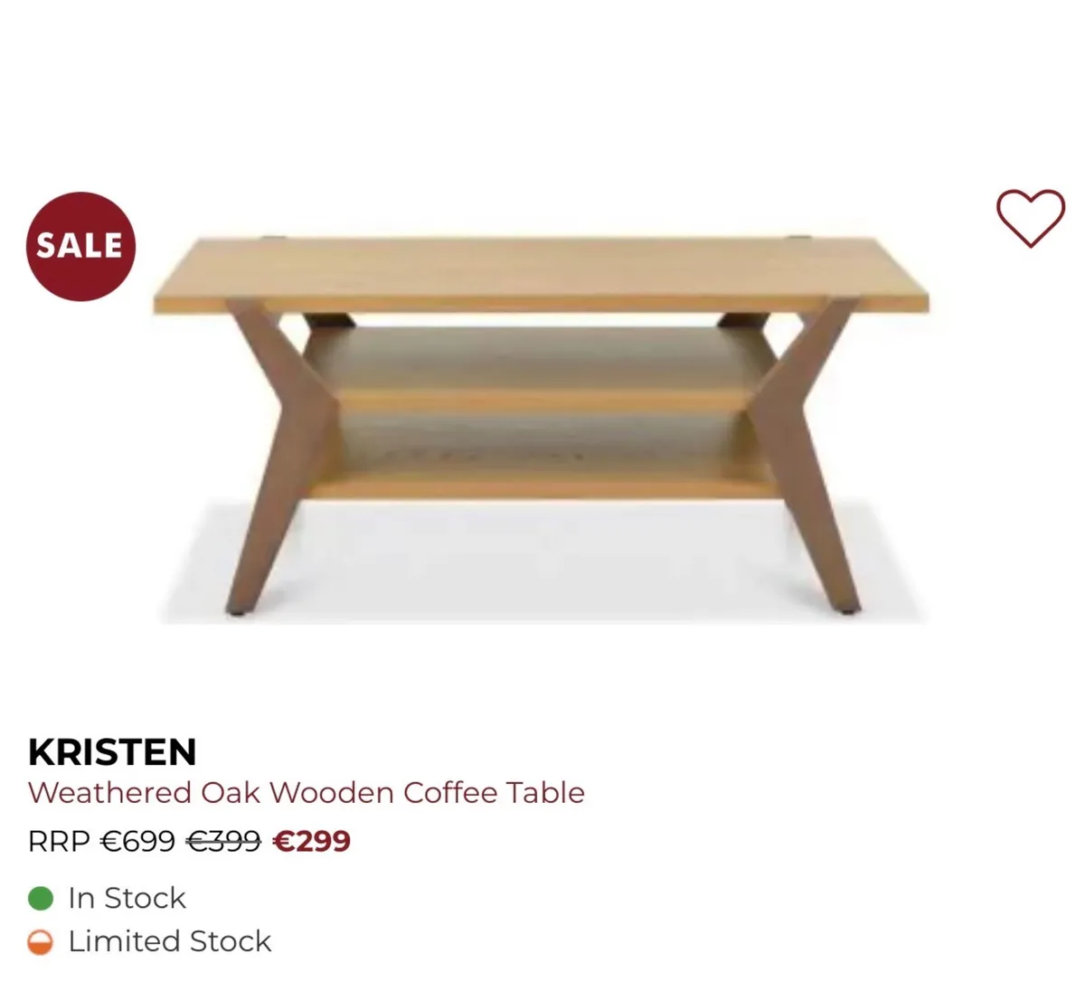 Kristen Oakwood coffee table - Image 1