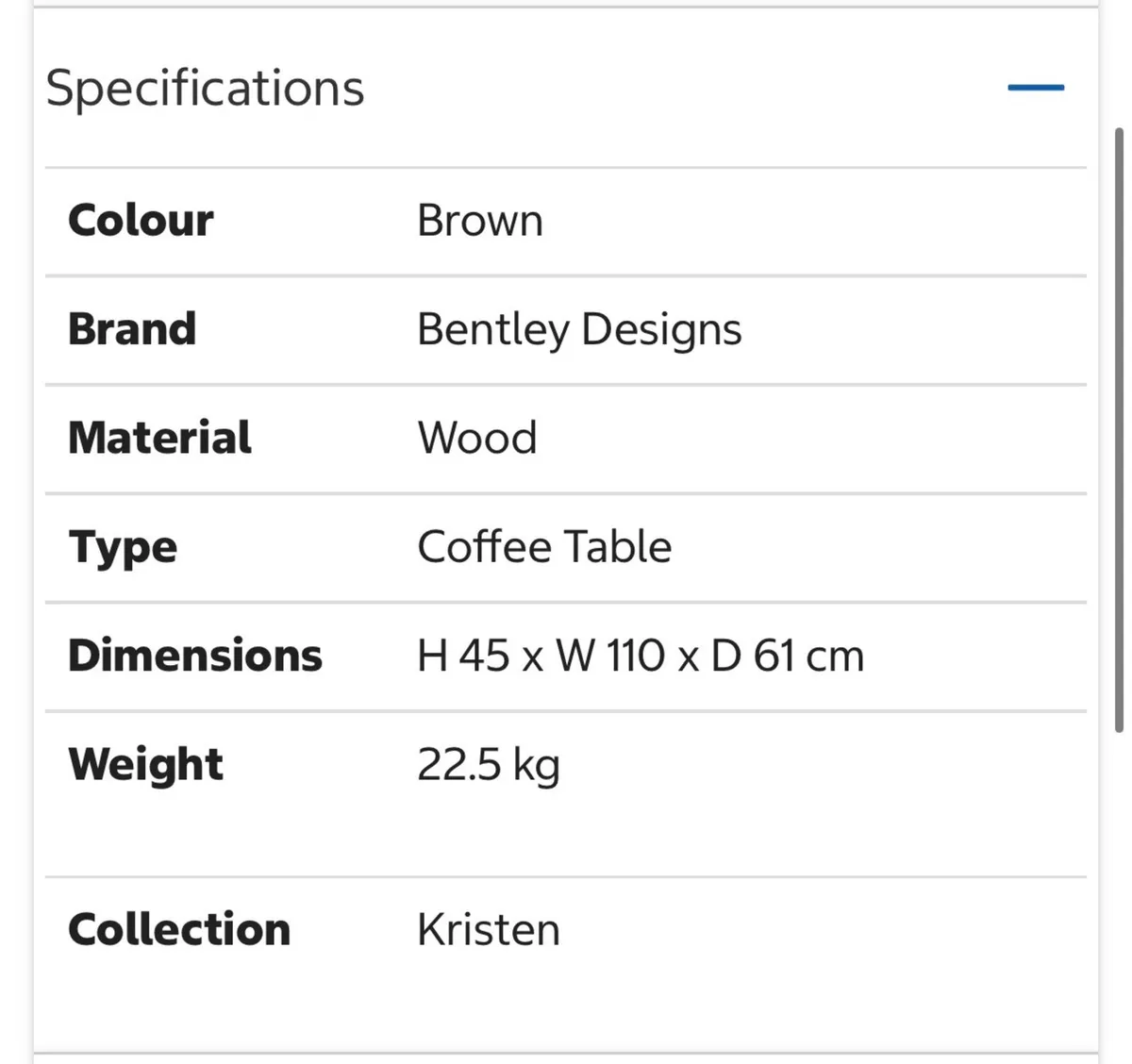 Kristen Oakwood coffee table - Image 2