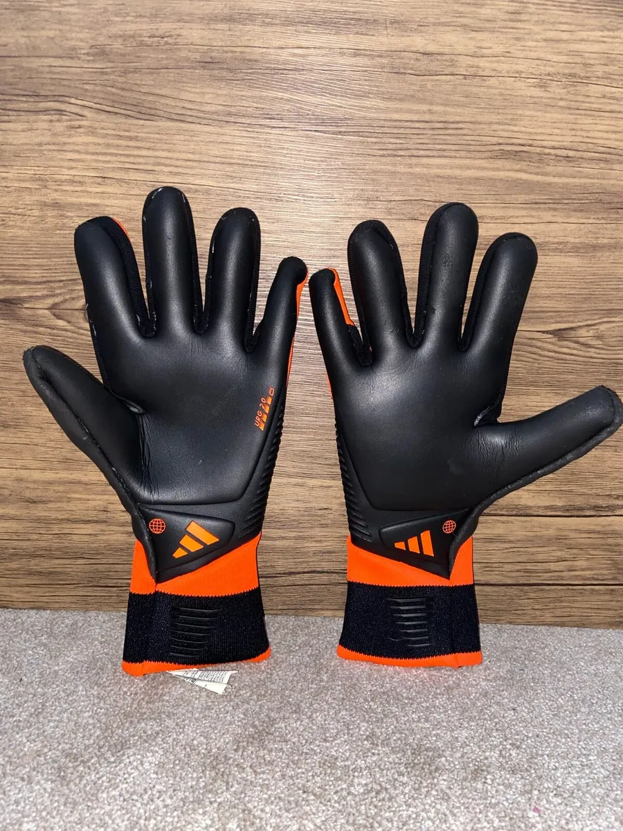 Adidas Orange Goalkeeper Gloves Size 10 - Image 3