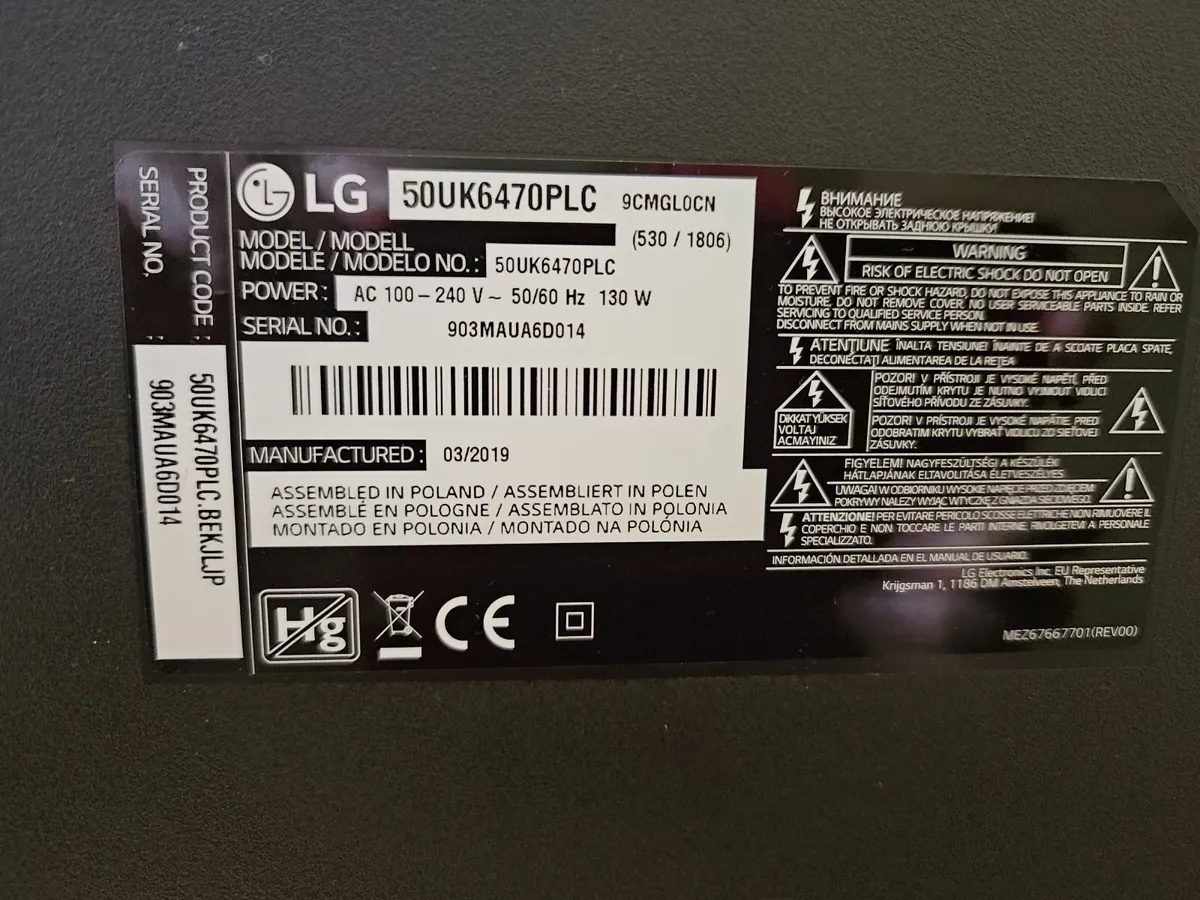 LG 50" Smart 4K Ultra HD HDR LED TV - Image 3
