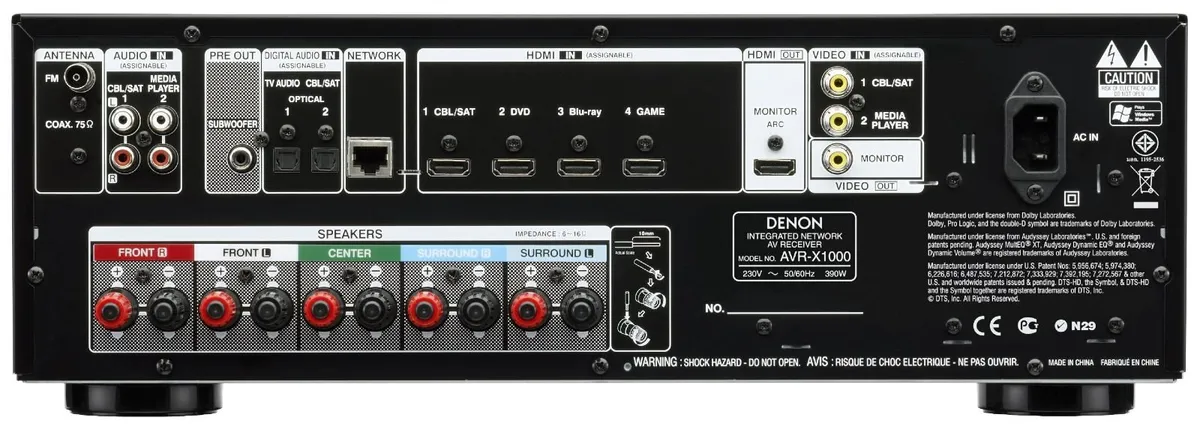 Denon AVR-X1000 surround network AV receiver - Image 3