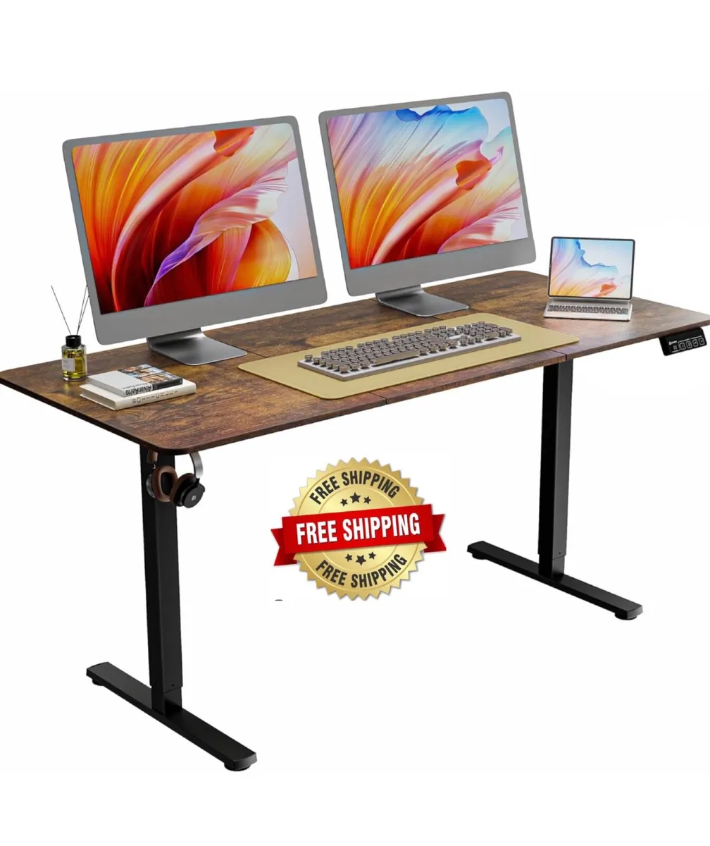 Electric Standing Desk 160x70cm, Height Adjustable - Image 1