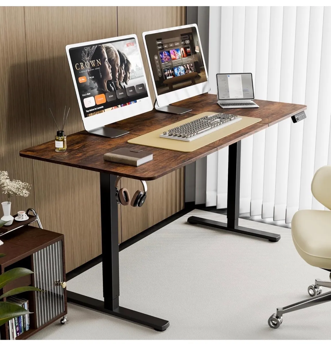 Electric Standing Desk 160x70cm, Height Adjustable - Image 1