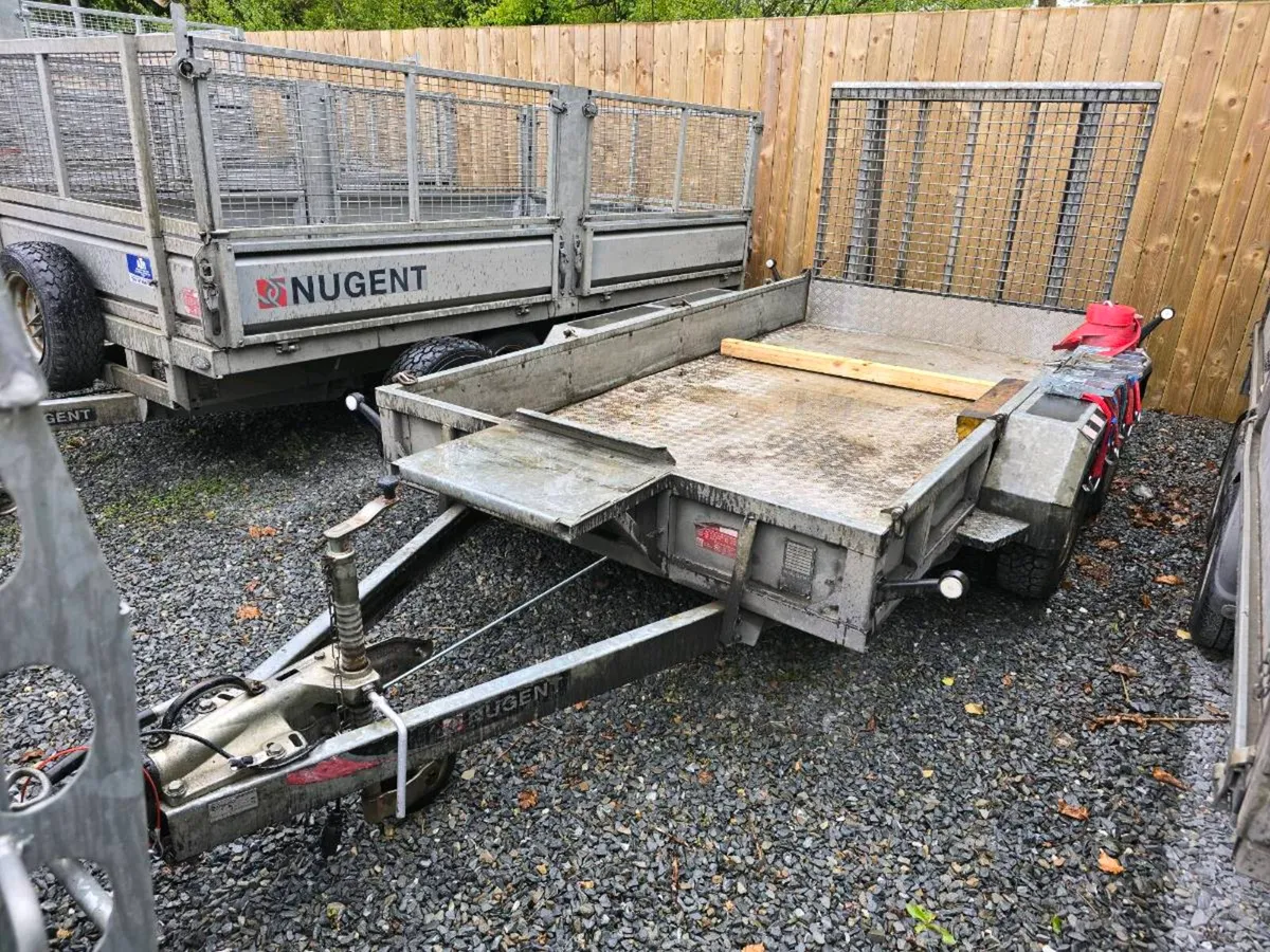 Nugent 10ft 3.5ton plant trailer - Image 1