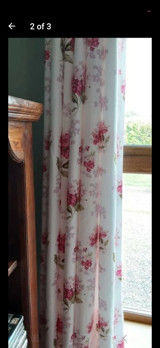 Beautiful 90x90 Floral Curtains - Image 2