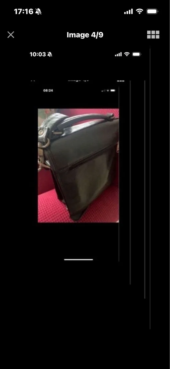 Hexagons Leather Shoulder Bag - Image 4