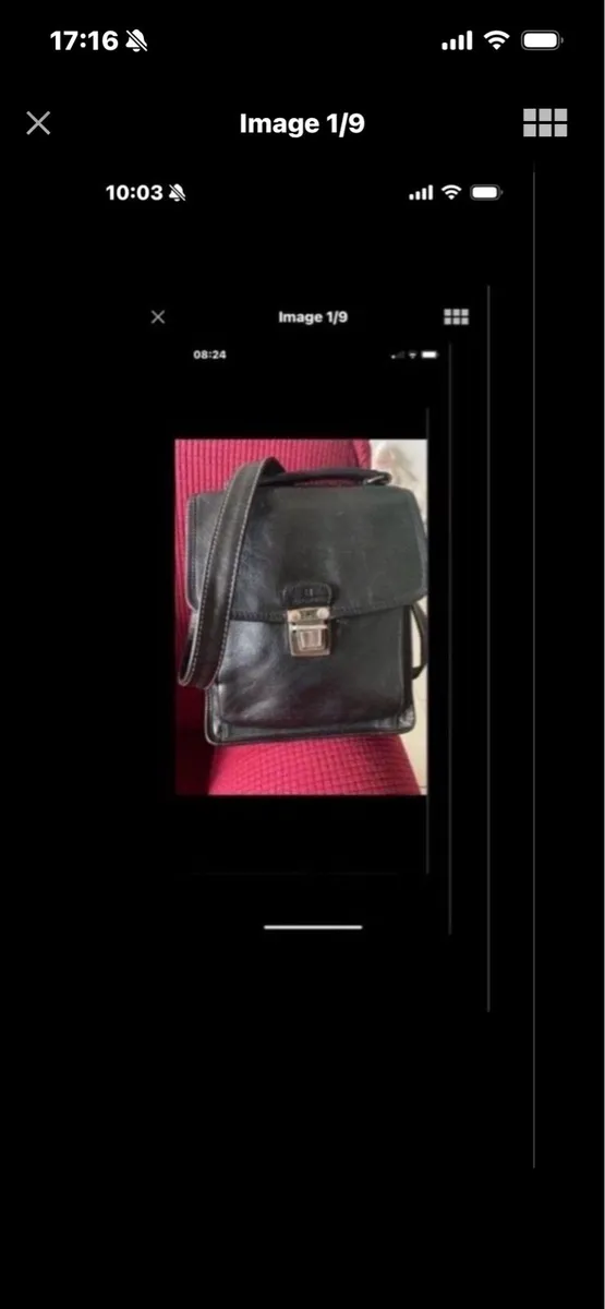Hexagons Leather Shoulder Bag - Image 1