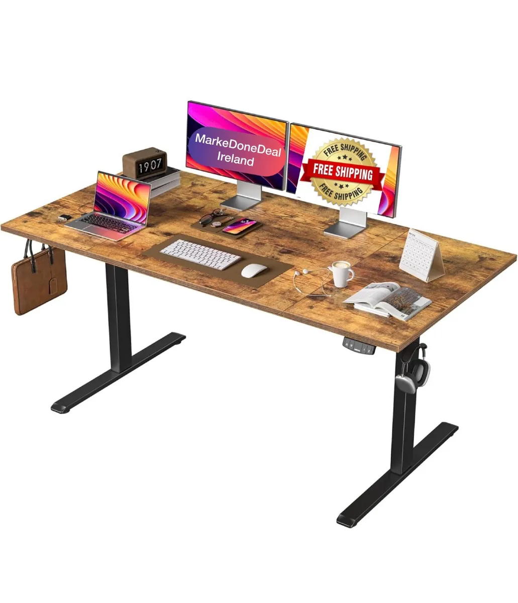 Height-Adjustable Electric Desk, 160x80 cm Sit-Sta - Image 1